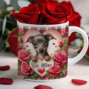 Valentijnsdag mok "Be Mine" Whippet