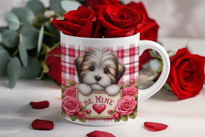 Valentijnsdag mok "Be Mine" Shih Tzu