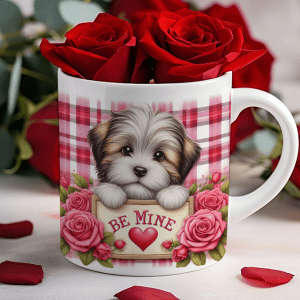 Valentijnsdag mok "Be Mine" Shih Tzu