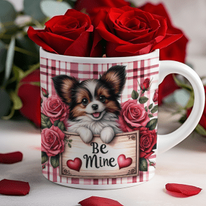 Valentijnsdag mok "Be Mine" Papillon