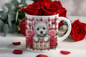 Valentijnsdag mok "Be Mine" West Highland Terrier