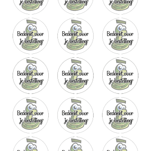 Stickervel - 15 stuks rond - Mat - 5 cm