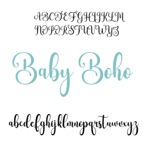 Naamsticker Baby boho - Afbeelding 2